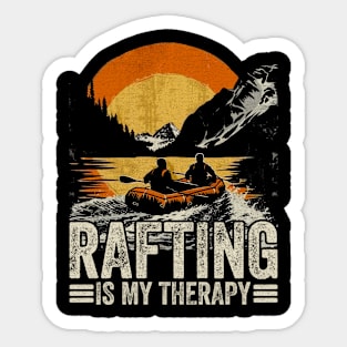 Rafting is my Therapy River Sticker